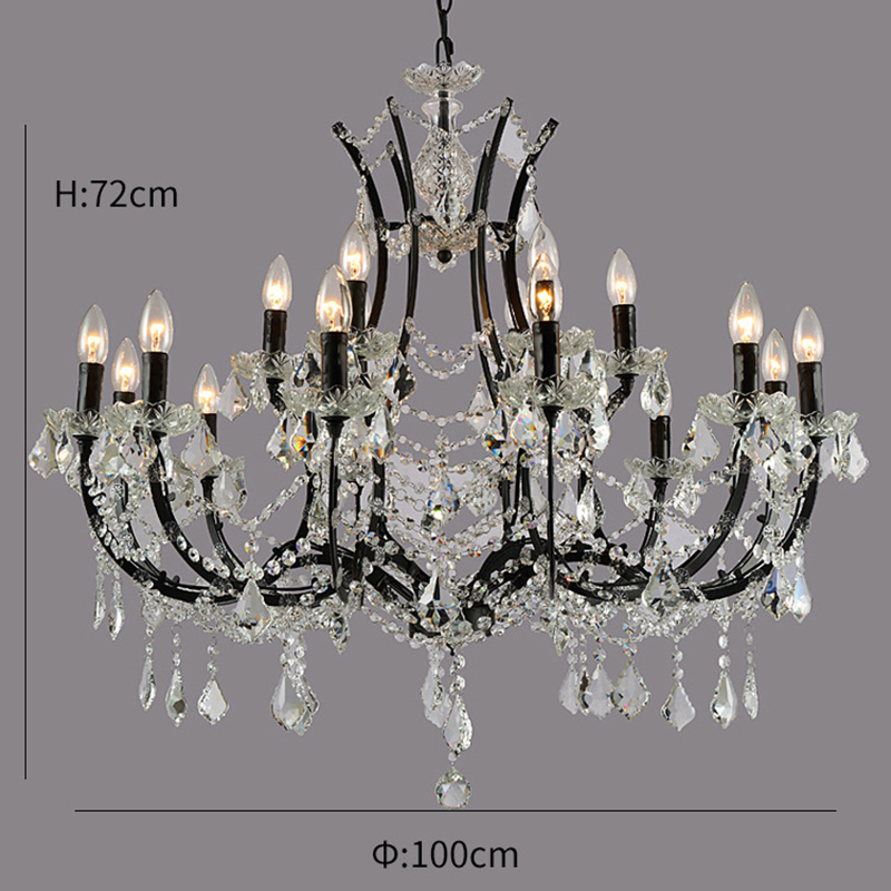 Luxury Clear Glass Chandeliers Lamp Cristal Lamp Hotel Lighting Modern Crystal Chandelier